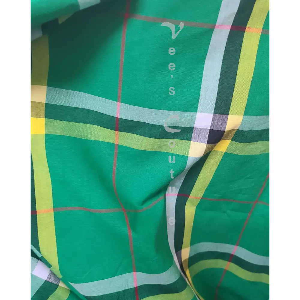 Pink Madras Bolero S / Green Bolero
